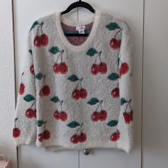 Fuzzy Cherry Sweater - Picture 2 of 4